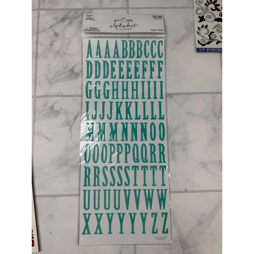 Scrapbook Sticker Lot Sticko Paper Studio Jot Butterfly Floral Alphabet New